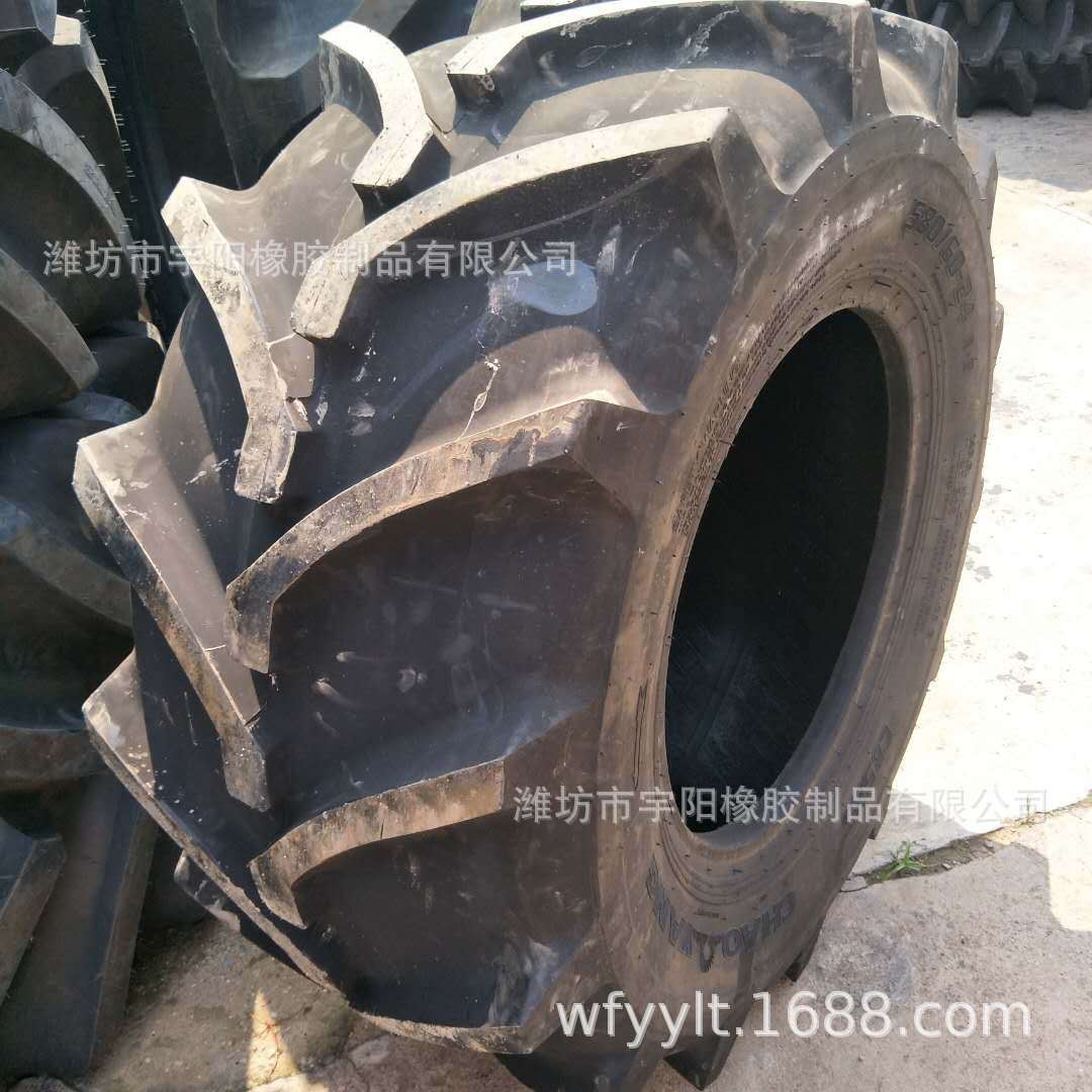 宽基防陷胎580/60-24水田半高花胎 玉米联合收割机轮胎21L-24