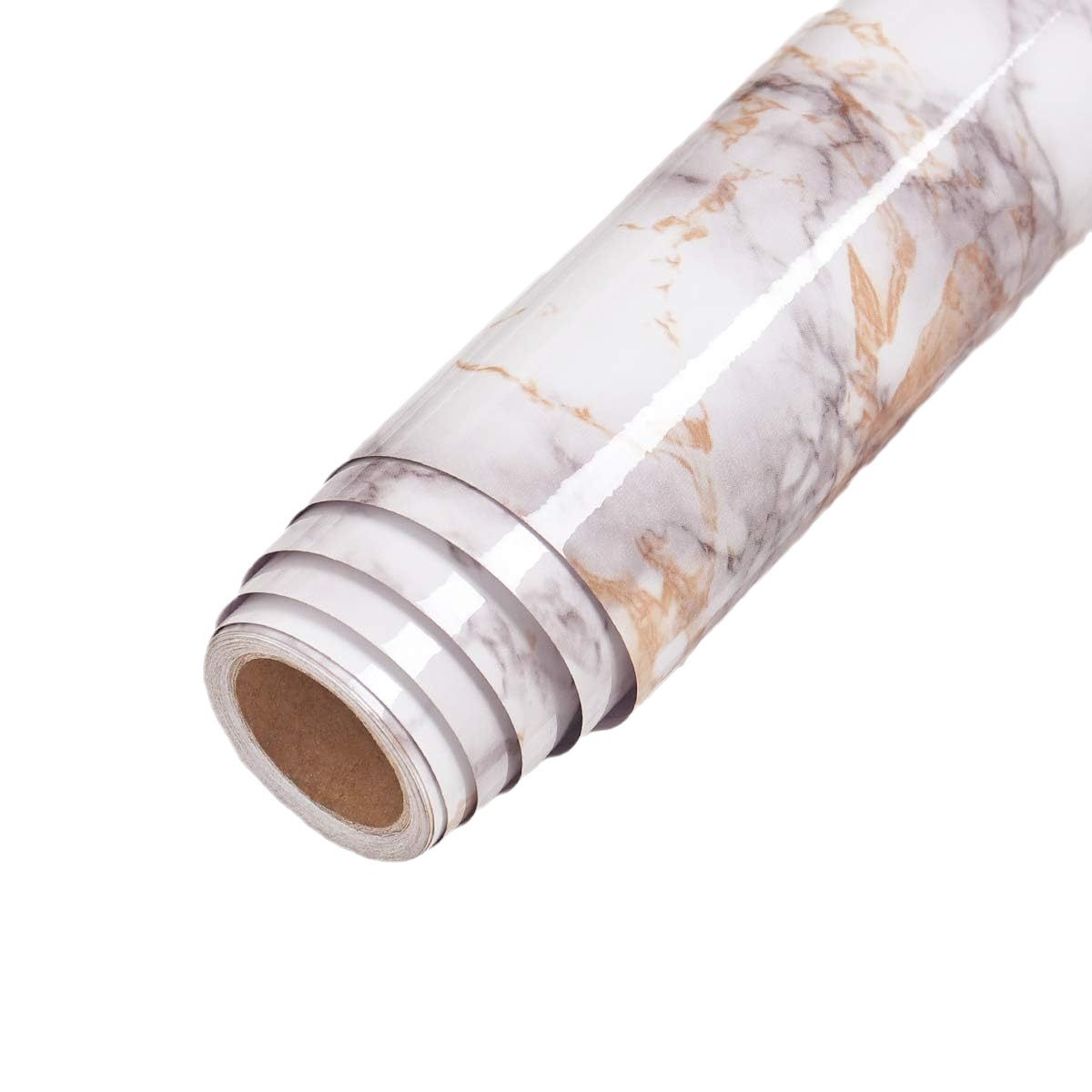 Marmorgraue Kontaktpapier-Küchentapete zum Abziehen und Aufkleben auf die Arbeitsplatte, 61 x 404 cm, Dekoration_voghion.com