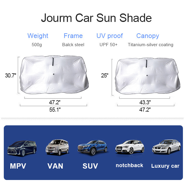 Car sunshade windshield car automatic retractable sunshade sunscreen heat insulation car sunshade summer 