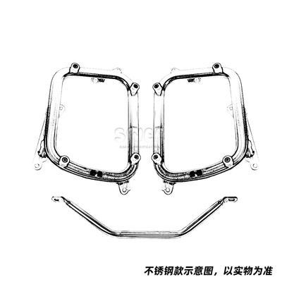 Suitable for Lifan KPT200 motorcycle Motorcycle trunk - lifan-kpt200-side-framestainless-steel-silver