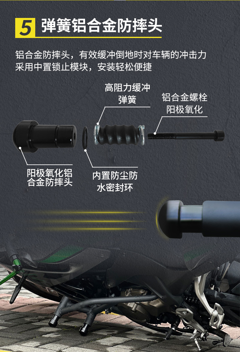 Suitable for Qianjiang Sai 250/350/450/550/550S/600Rs/800 Energy-Absorbing Guard Bar Spring Competition Bar