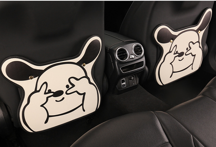 Bieye Short Anti-Kick Pad Car Rear Universal Seat Back Car Interior Decoration Rear Seat Back Anti-Dirty and Anti-Wear Pad