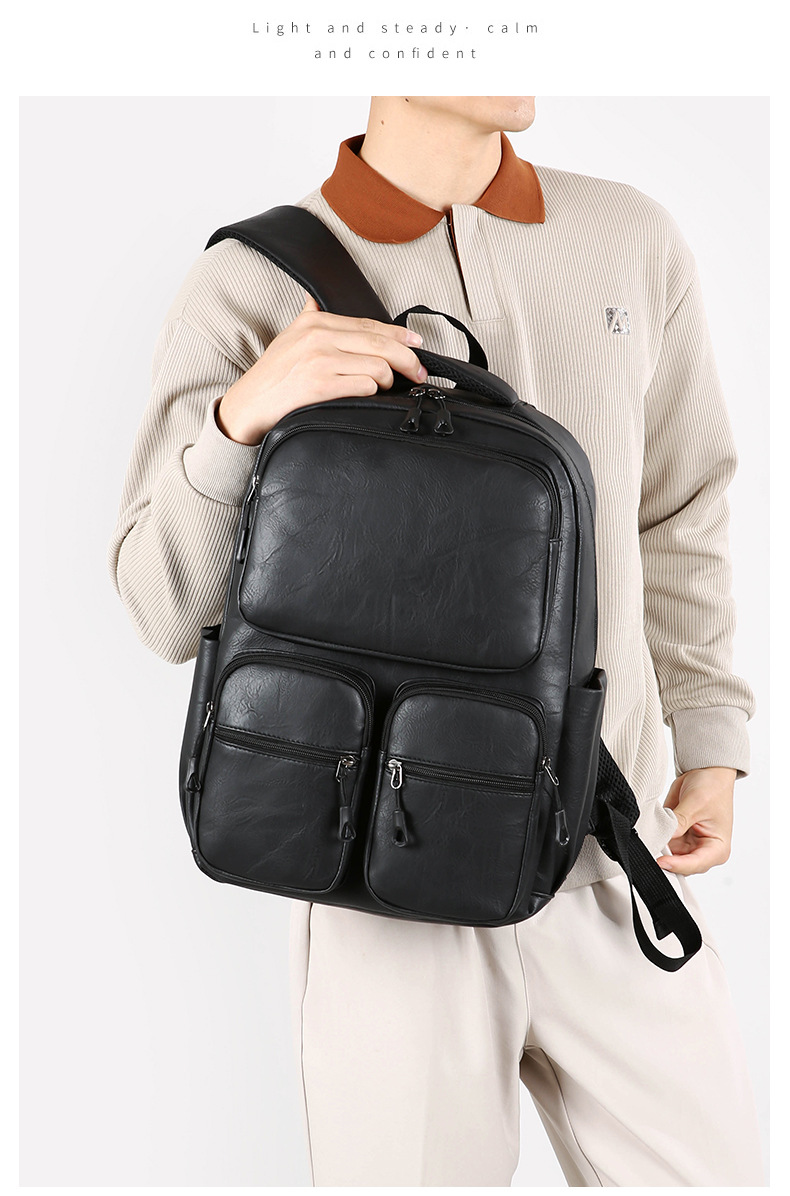 Men's backpacks, large-capacity travel bags, simple computer backpacks, school bags for junior high school, senior high school and college students, women's business bags undefined