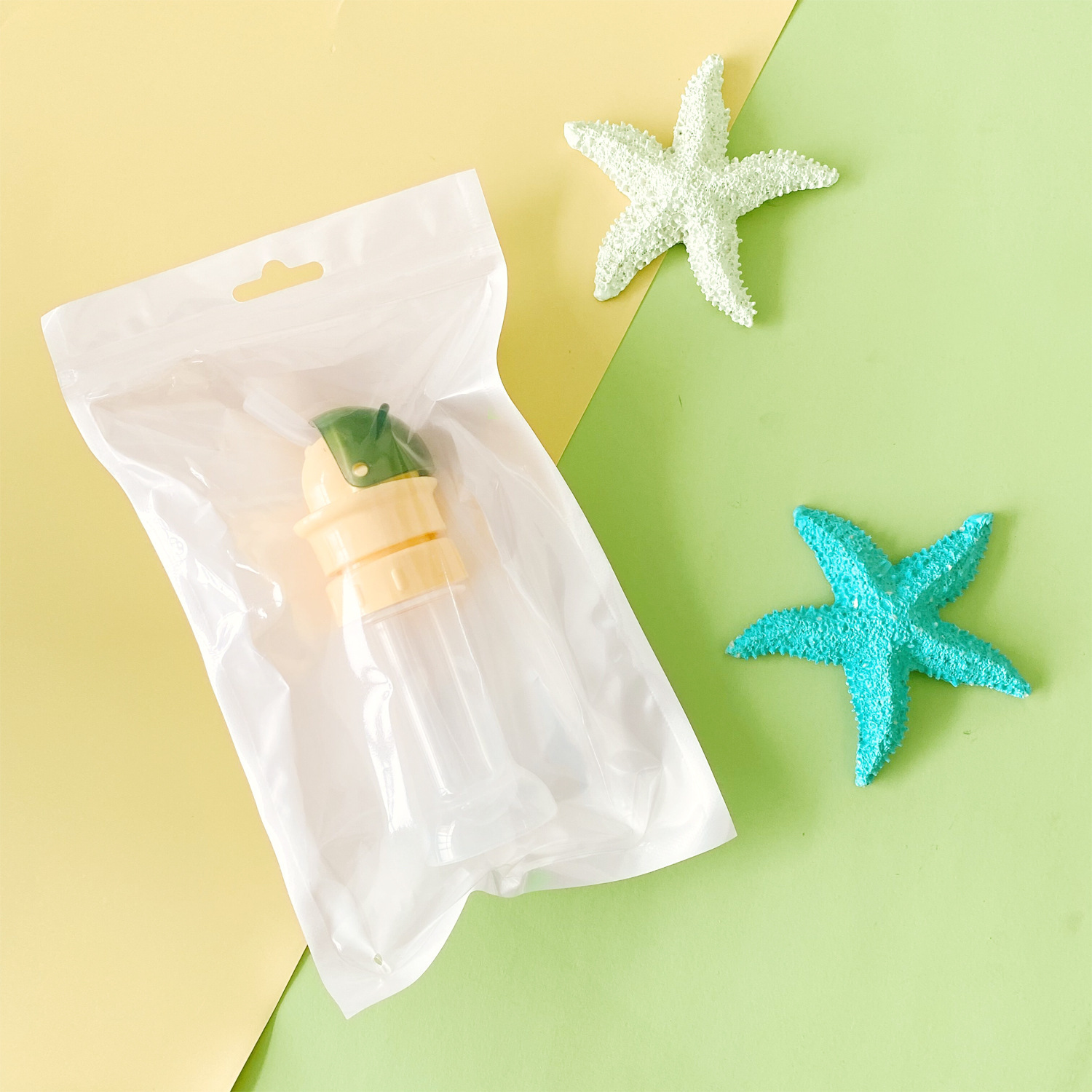 Cubierta de paja de gatito bolsa de perlas-Verde