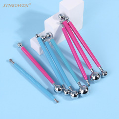 Clay tools, stainless iron, 4 pieces, 8-head pills, baseball-shaped pill sticks, fondant carving clay, clay nest modeling tools