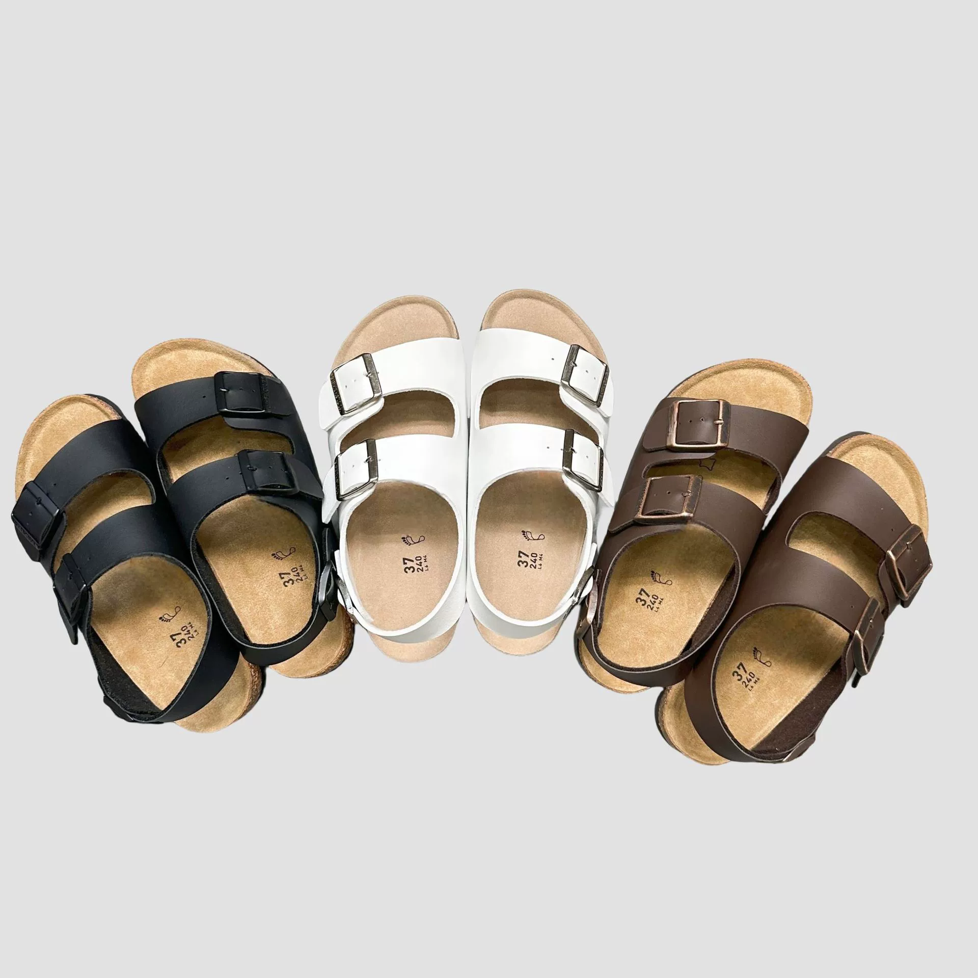 Сандалии Sanpo с пробковой толстой подошвой Birken, мужские и женские, оригинальные, плоская подошва, ленивые шлёпанцы, полуперетяжка Boken
