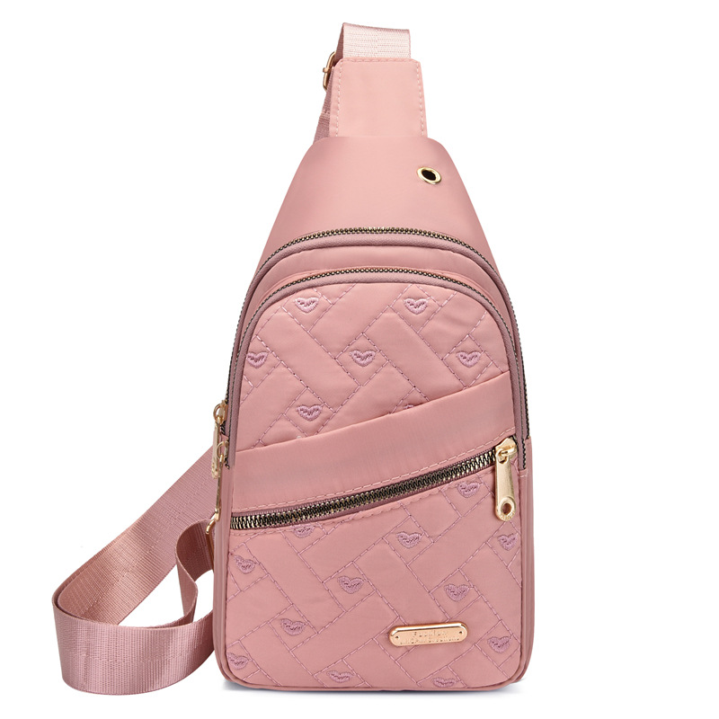 Nueva moda casual bolso de mujer multi-capa bordado hilo estilo coreano bolso de hombro simple mujer de mediana edad bolso de pecho de la madre