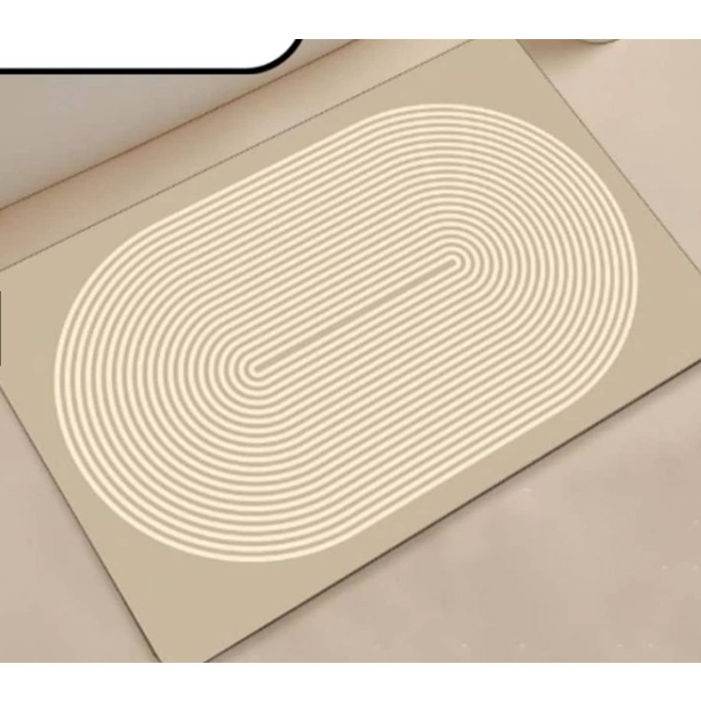 Line Diatom Mud Kitchen Floor Mat, Long Foot Mat, Water-Absorbing, Oil-Absorbing, Quick-Drying Carpet, Door Non-Slip, Dirt-Resistant and Easy to Care for