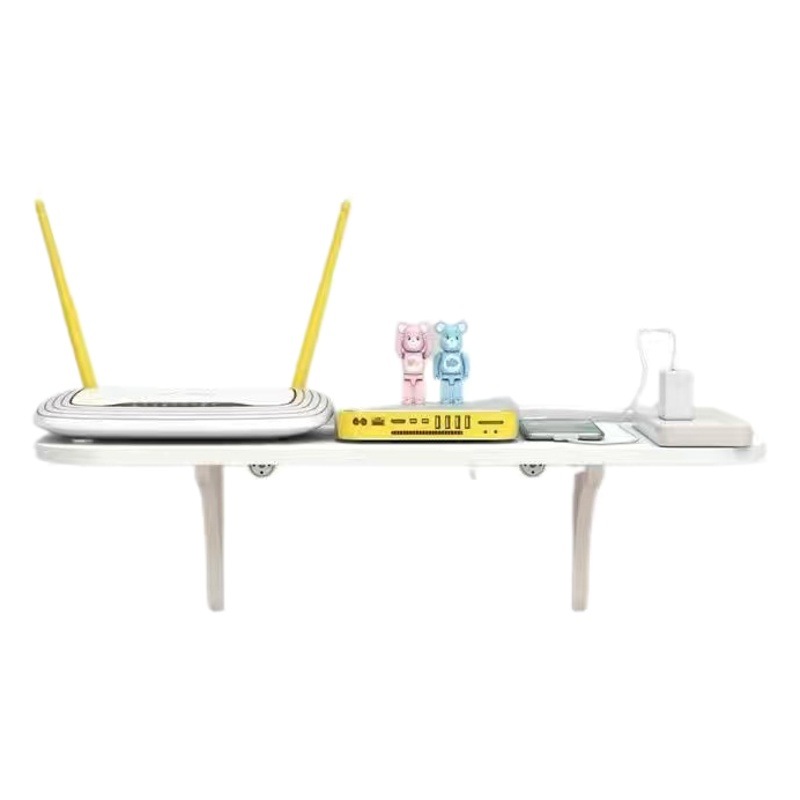Router Shelf Socket Bracket Wall-Mounted Projector Set-Top Box Rack Partition Board Widened Load-Bearing Simple Home Use
