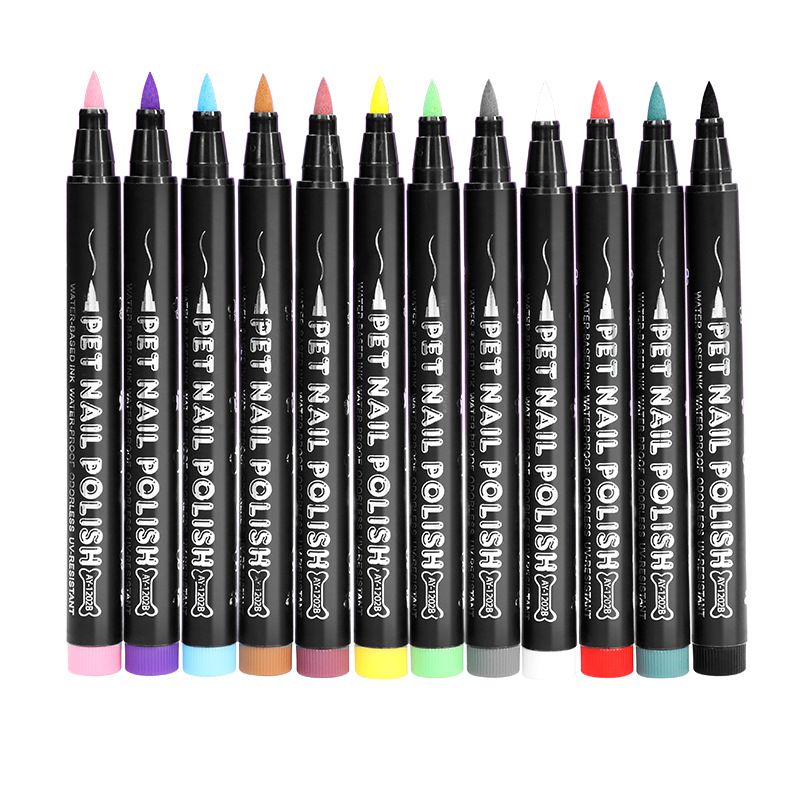 SOMEIQI Marcador de Uñas de Punta Suave Popular en TikTok 1mm Graffiti Línea Dibujada a Mano DIY Pintura Pluma para Uñas de Mascotas