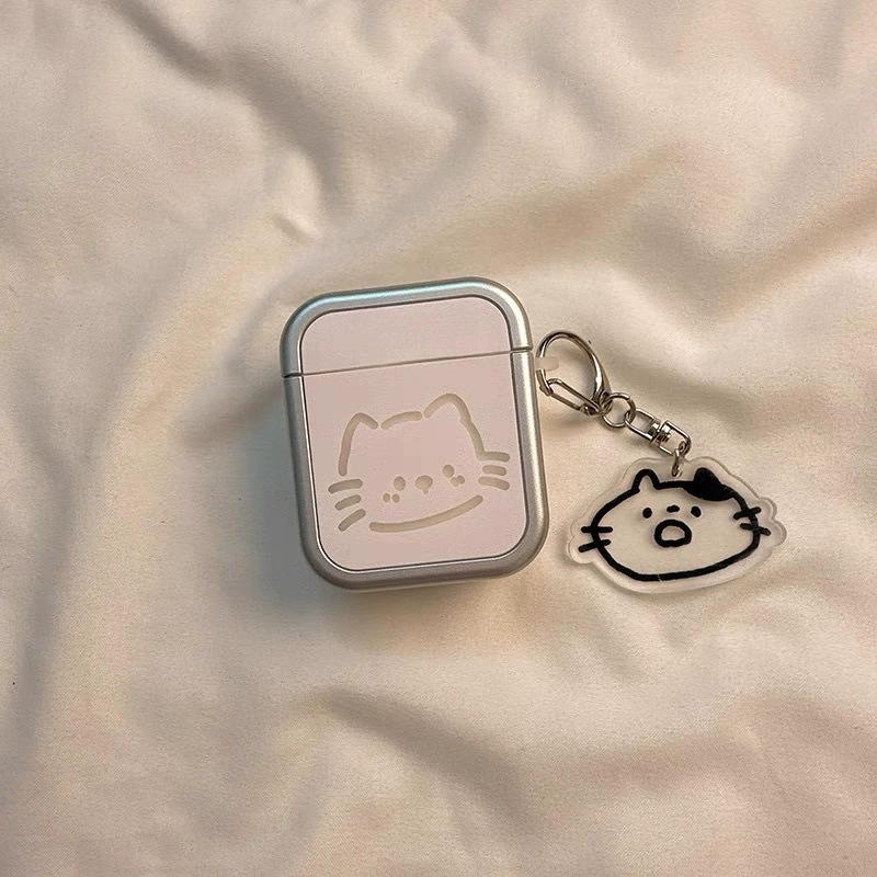 Корейская милый кот и собака подходящие корпус наушников AirPods4 пара синего цвета 3-е поколение AirPods Pro 2