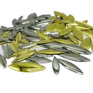 Luya sequins wholesale willow leaf type noise piece Luya fake bait composite sequins beard frog rotating sequins