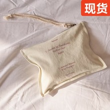 方形收纳包大容量简约时尚百搭手腕包韩版字母印花手机袋零钱包