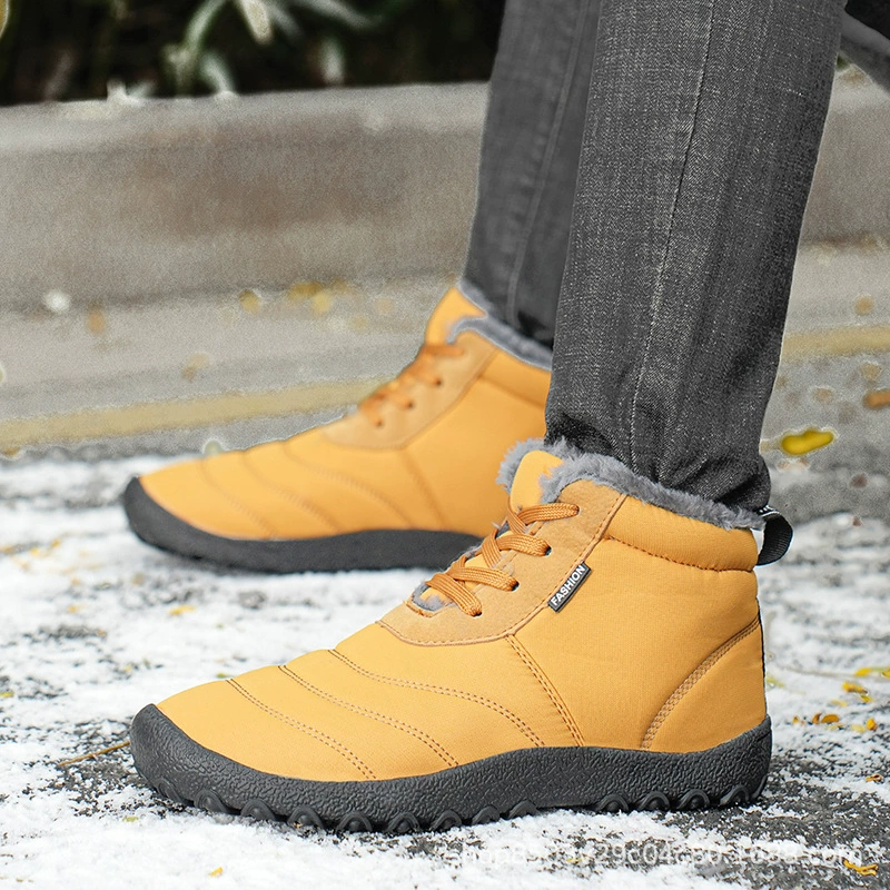 2024 зимние хлопковые сапоги новые теплые и толстые хлопковые туфли большого размера