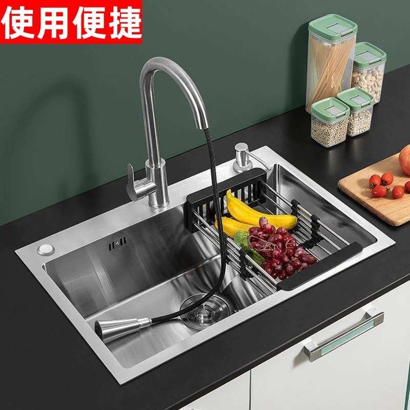 Толстый 304 нержавеющей стали водяной единичный умывальник Taichung для кухни ручной работы большой раковины посудомоительная цепочка поставок фабрика