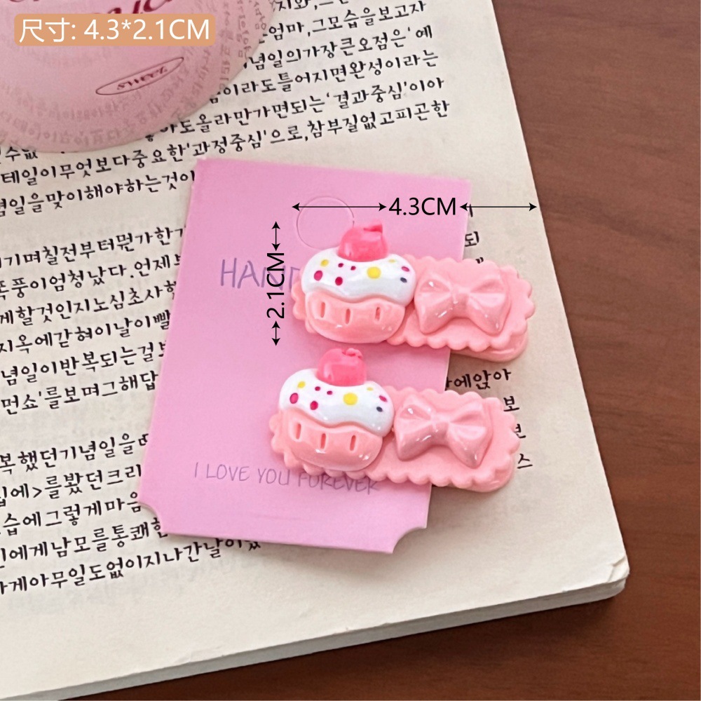 Creativo lindo cerdo cuchara de pico de pato clip horquilla dulce niña conejo flequillos clip lateral horquilla rota accesorios para el cabello