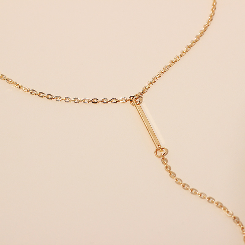 6g Weight Necklace Classification Wedding, Travel Occasion Women'S Gender Gold Color New Geometric Triangle Tassel Necklace 6