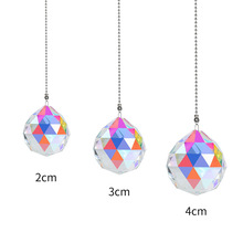 跨境水晶灯饰球AB彩 15.20.25.30.40mm球 珠帘配件幻彩水晶球吊坠