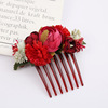 Street hairgrip for bride, hair accessory, suitable for import, flowered, for bridesmaid, wholesale