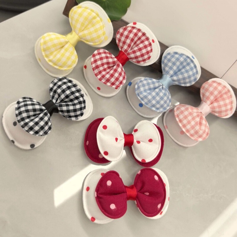 Polka Dot Plaid Bow DIY Hair Accessories Hairpin Accessories Double Layer Bows Clothing Accessories Shoe Flower Accessories Polka Dot Plaid Bow DIY Hair Accessories Hairpin Accessories Double Layer Bows Clothing Accessories Shoe Flower Accessories