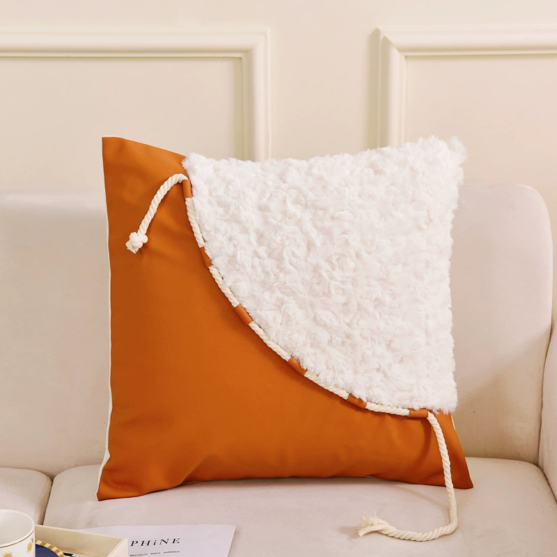 Имитированная шерсть кролика подушка, декоративная подушка для sofa, гостиная, прикроватный обратно офисный стул