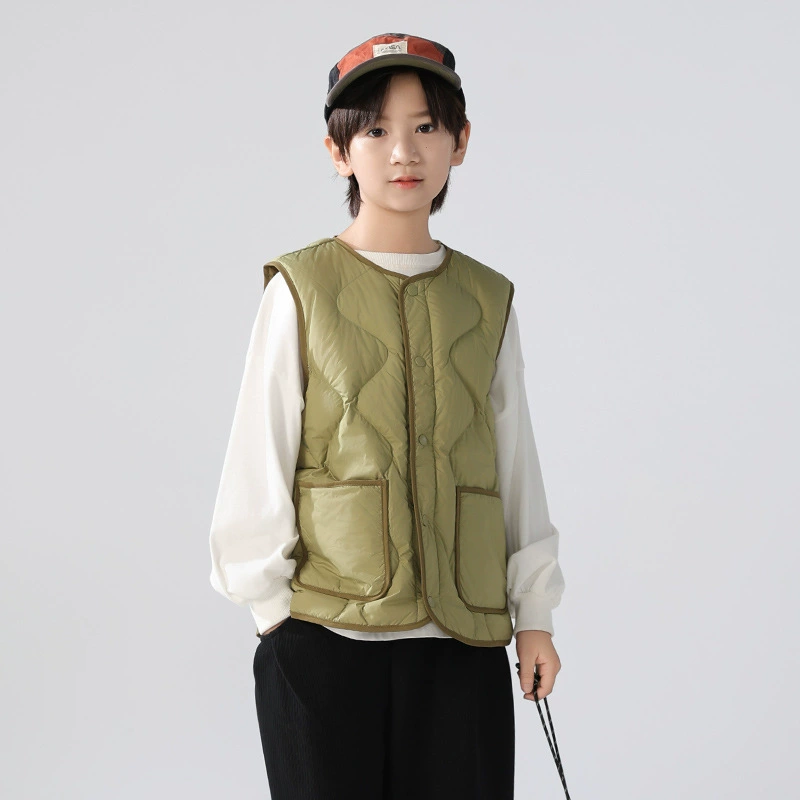 Детские пуховые жилеты для мальчиков теплые жилеты для девочек