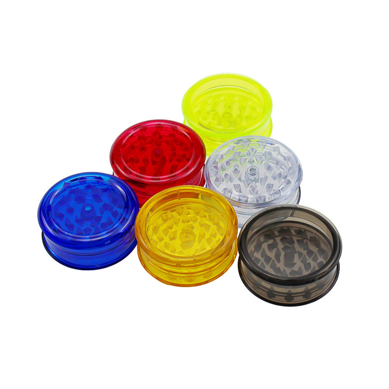 Plastic Magnet Cigarette Grinder 60mm Portable Cigarette Grinder Grinder Display Boxed Cross-Border Supply Factory Direct Sales