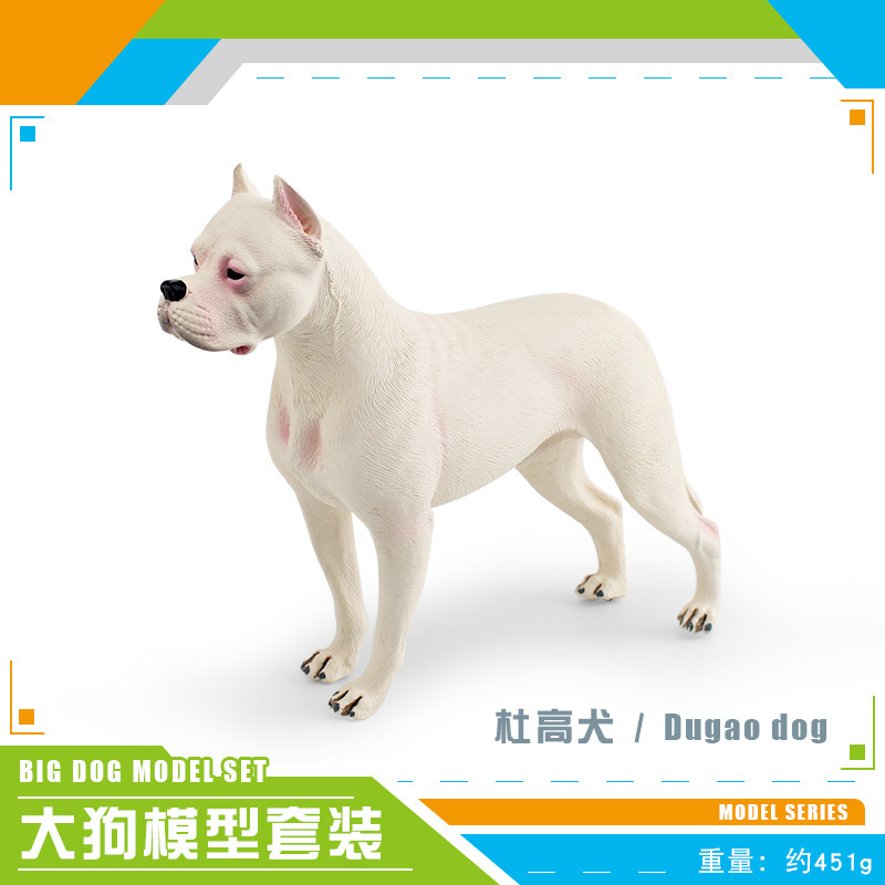 Exportación transfronteriza de simulación de perros de mascota modelo de perro de madera sólida grande Dobin Dorado Mesa Juguetes de decoración estática
