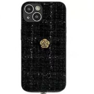 Tela de lana de camelia Xiaoxiangfeng para la carcasa del teléfono móvil 16promax 14pro cuerda de mano 13/12 Apple 11 sentido avanzado