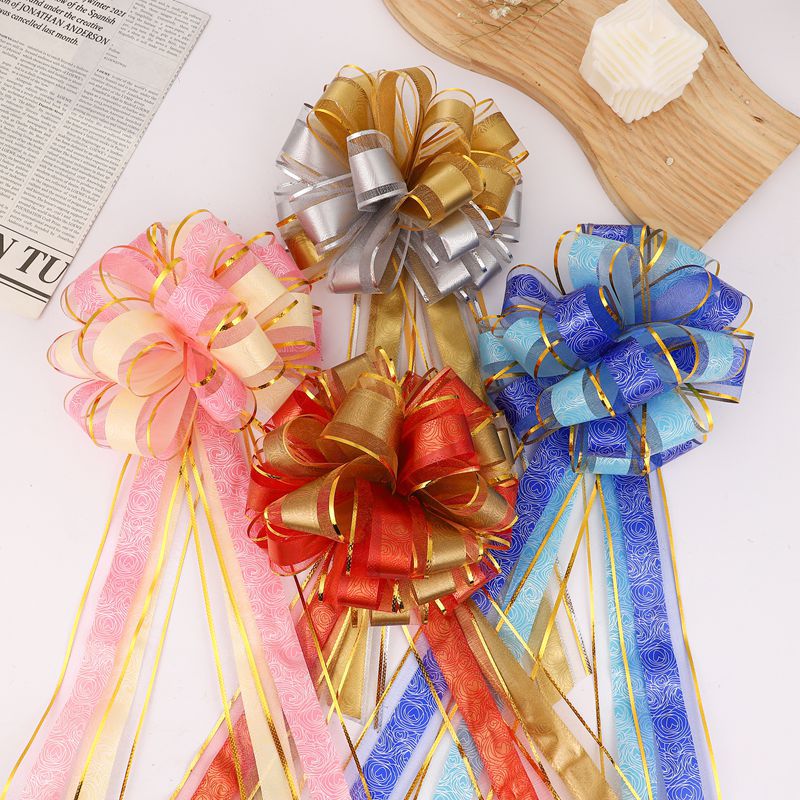 Transfronterizo 50 hilo de nieve de doble capa Rosa esférica larga cola Garland Navidad vacaciones decoración regalo embalaje mano Garland color