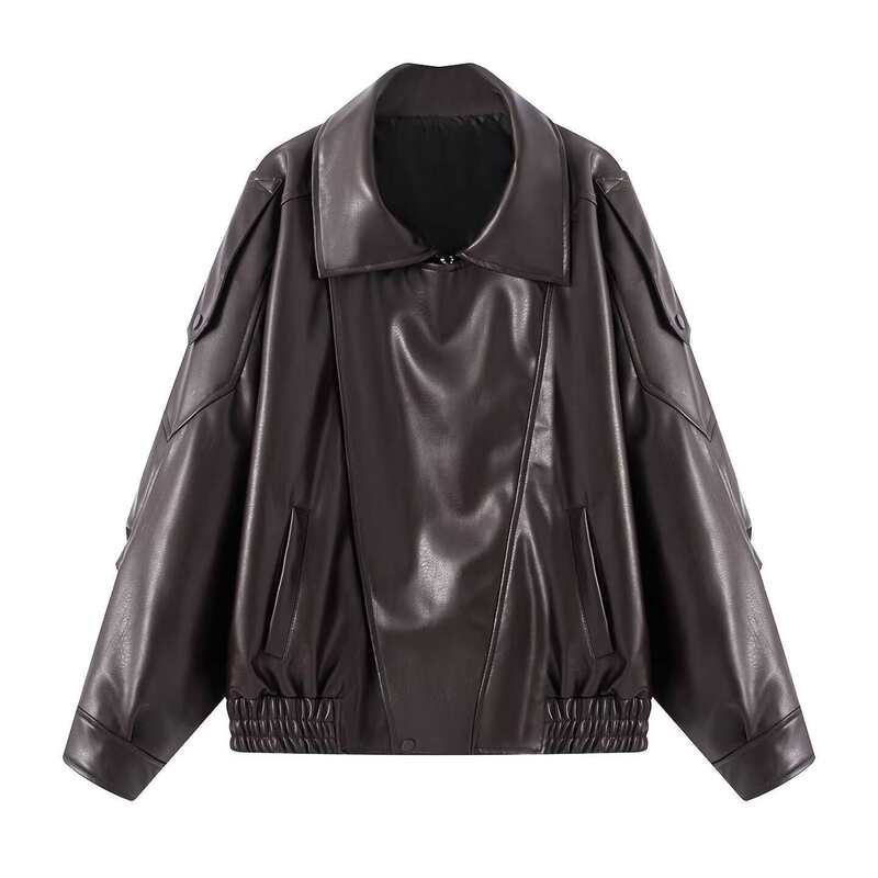 Designer Leather Cross-Border Fashion New European and American Style Wholesale Jackets and Coats for Women with Loose Cross-Border Supply Designer Leather Cross-Border Fashion New European and American Style Wholesale Jackets and Coats for Women with Loose Cross-Border Supply