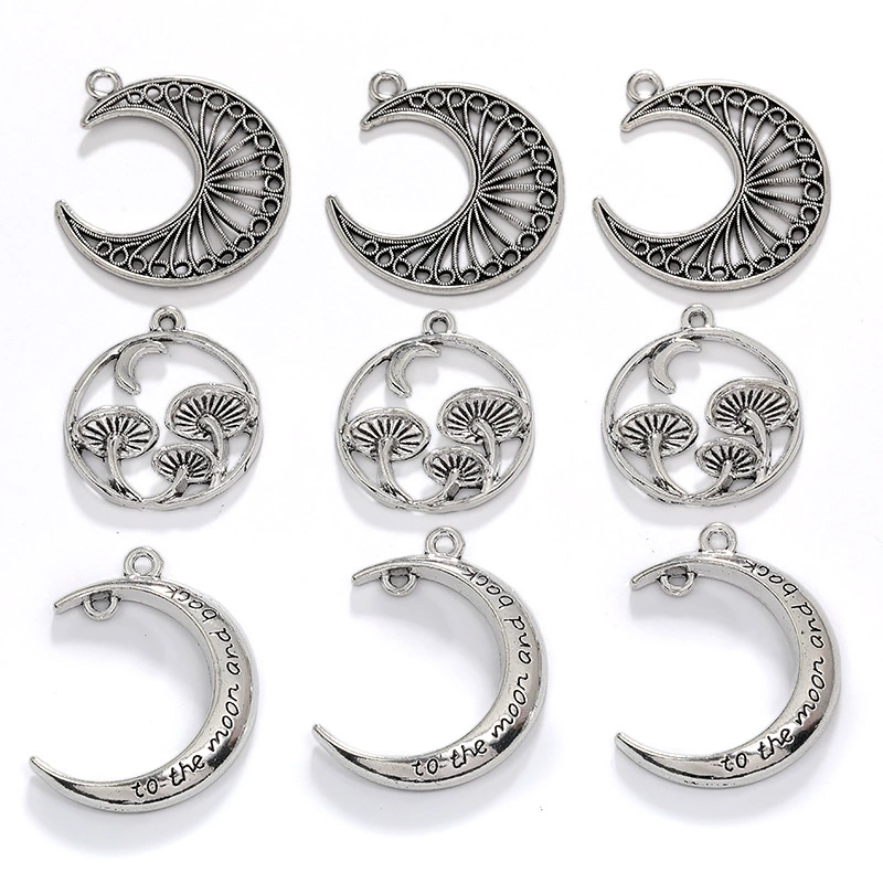 Ювелирные аксессуары из цинкового сплава в стиле ретро своими руками, различные подвески в форме луны, прямые продажи с фабрики A800942