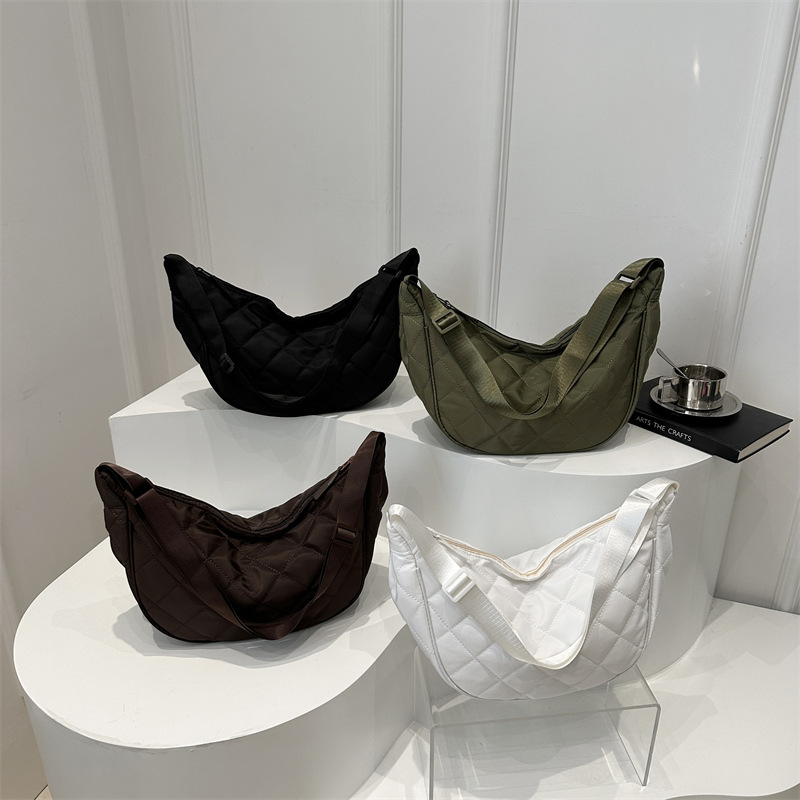 Otoño y invierno bolsas de algodón de red de diseño de nicho nuevo bolso de hombro bolso de mujer versátil gran capacidad bolso de mochila casual