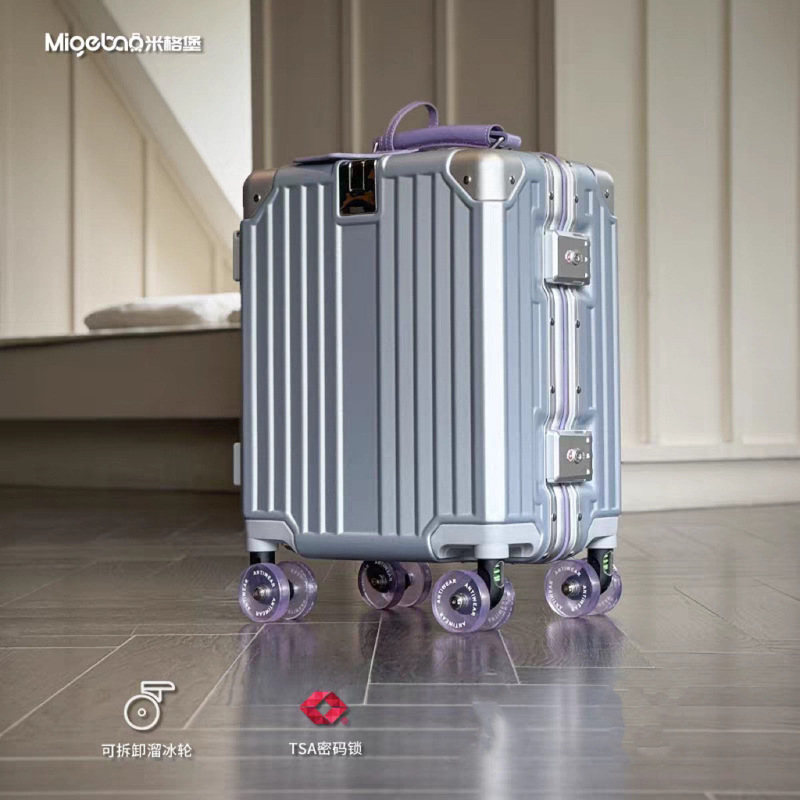 14inch Small Suitcase Spring and Autumn Airlines Boarding Case Aluminum Frame Box Mini Trolley Case Lightweight Suitcase