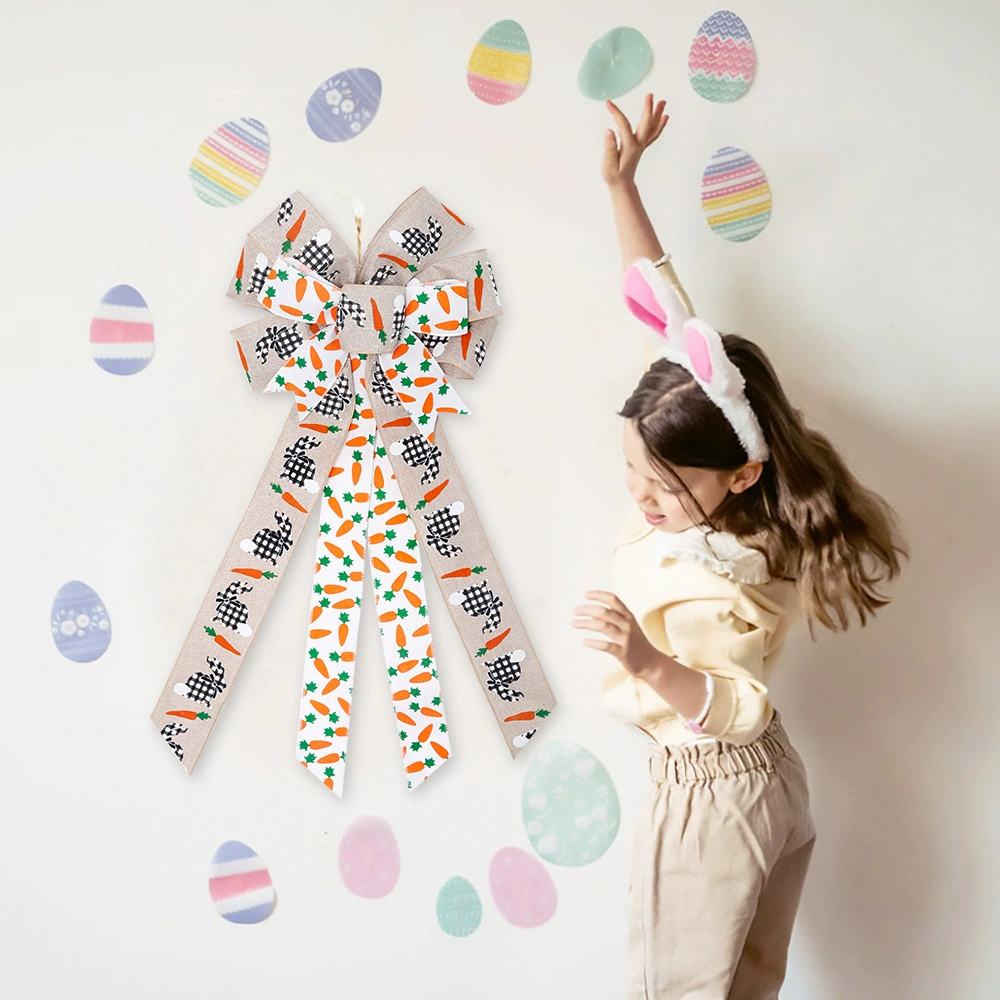 Decorations, carrot rabbit, layout with bow, for import, new collection