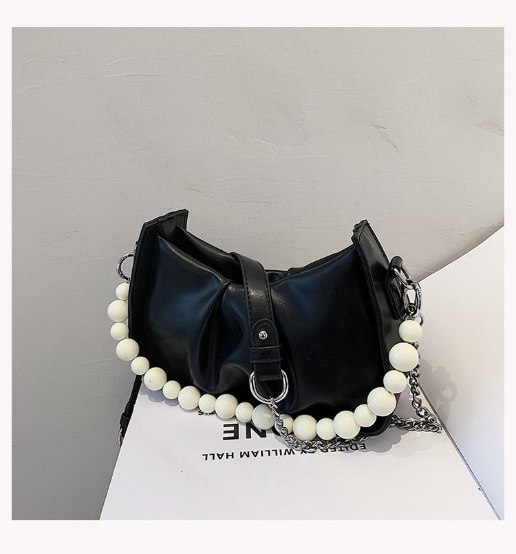 Wholesale Accessories Solid Color Pearl Chain Armpit Bag Nihaojewelry display picture 17