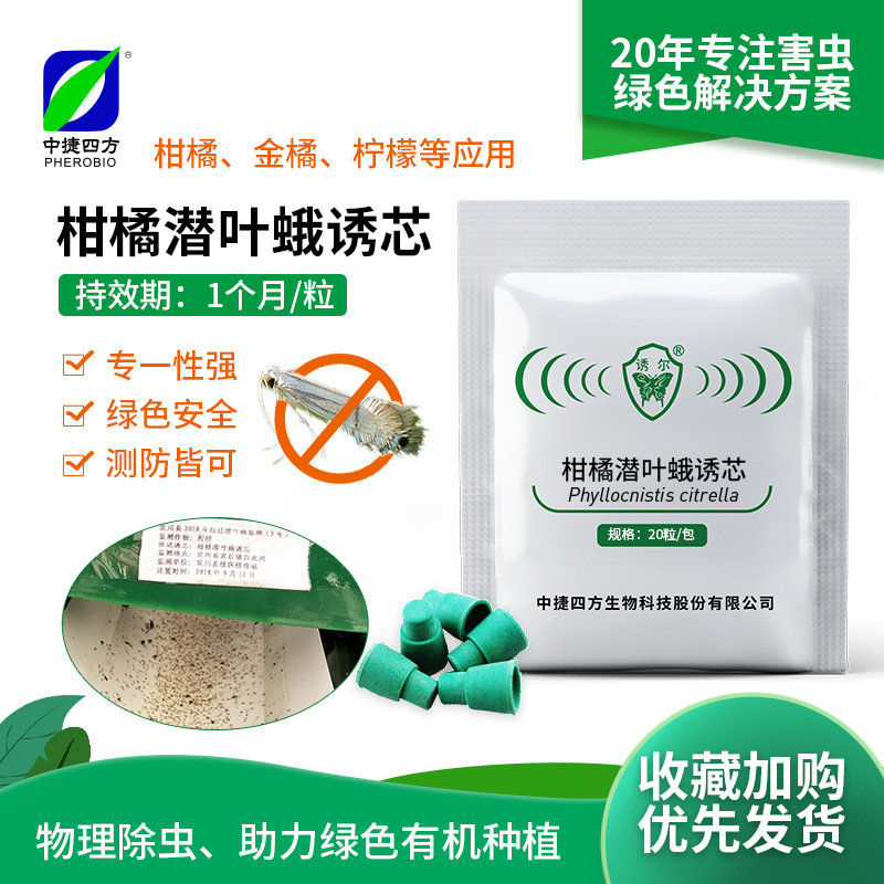 中捷四方昆虫信息素柑橘潜叶蛾性信息素引诱剂诱芯性诱剂单粒