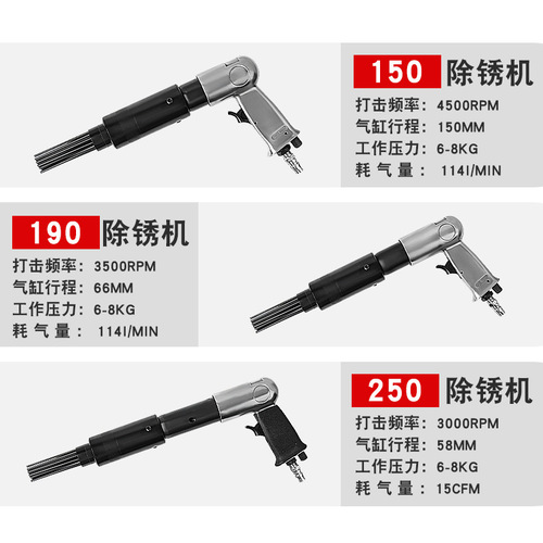 Impact Rust Removal Gun Air Chisel Air Hammer Welding Scale Cleaning Extended Alloy Tool
