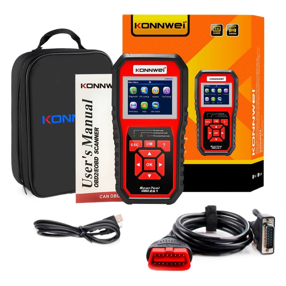 KW850 OBDII автомобильный компьютерный сканер кодов неисправностей Считыватель кодов неисправностей автомобиля