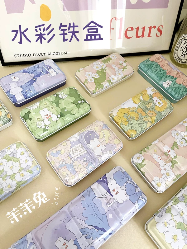 Watercolour, tin box, container, 24 colors, 48 colors