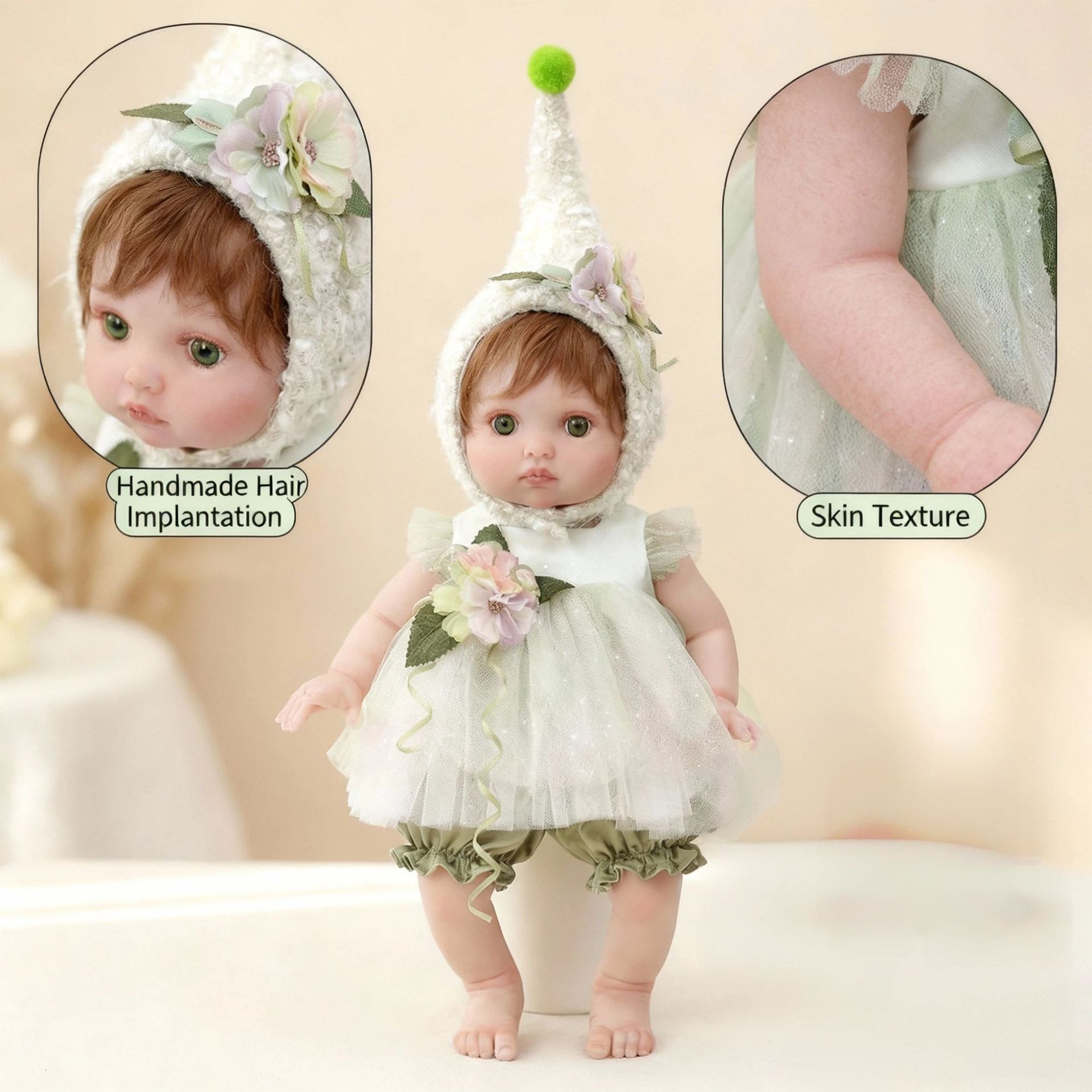 16 pulgadas de seda verde muñeca de hadas nicho suministro de comercio electrónico transfronterizo Amazon EBAY