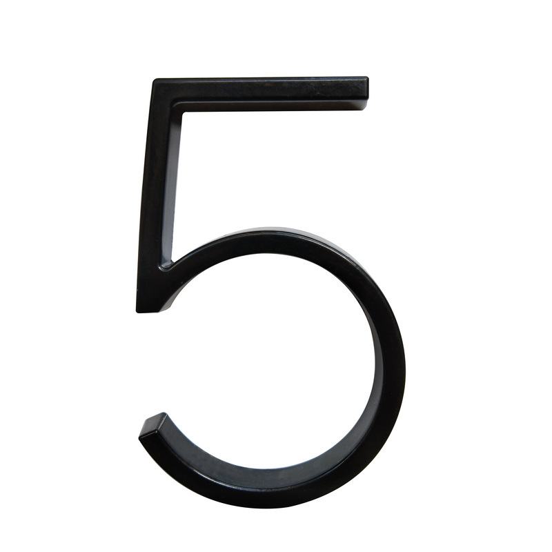 锌合金数字高度127mm黑色民宿酒店别墅房号牌公司科室牌#5