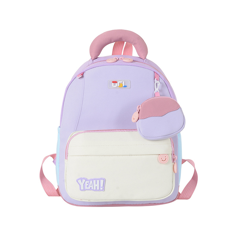Mochila de clase de estudiantes de primaria de gran capacidad, nueva mochila coreana para niños y niñas, mochila infantil de color contrastante de moda transfronteriza