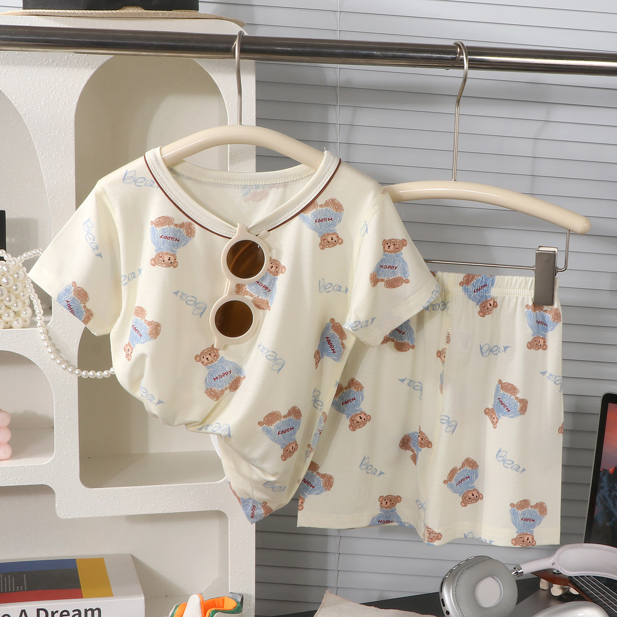 Su bebé, pijamas para niños Lycelle, verano nuevo traje de servicio a domicilio, ropa antibacteriana para niños y niñas, ropa de aire acondicionado