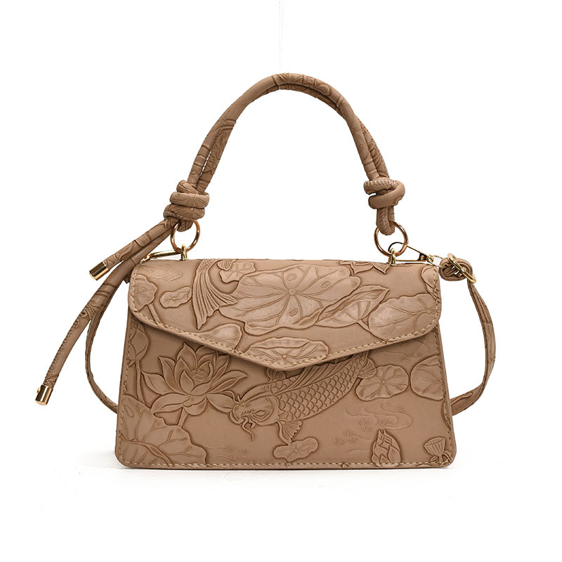 Nuevo estilo de ocio extranjero 2025 primavera de moda simple bolso de hombro flor tridimensional bolso de mochila