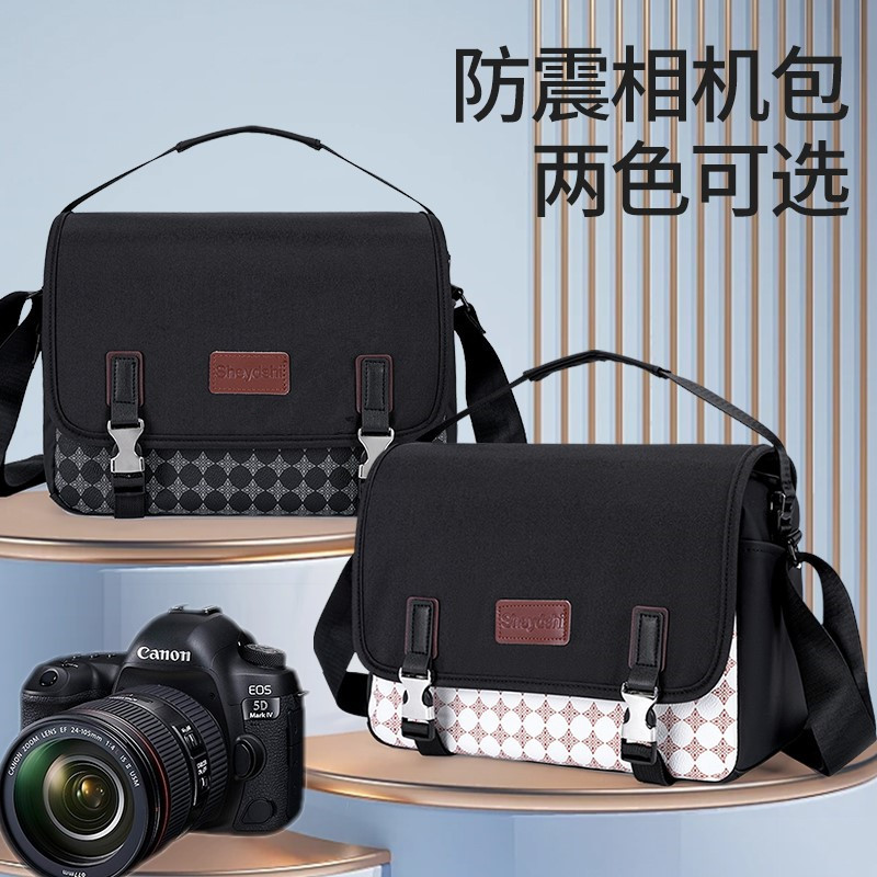 Bolsa impermeable para cámara, de un solo hombro, adecuada para cámaras sin espejo Canon, Nikon, Sony, Fuji, DSLR, antirrobo, resistente al desgaste