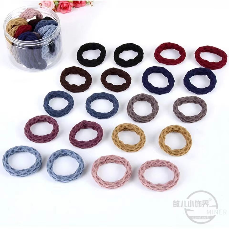 Alta banda de goma elástica color jacquard toalla anillo adulto lazo de pelo sin costura cuerda de pelo Corea del Sur gruesa cuerda de pelo accesorios para el cabello