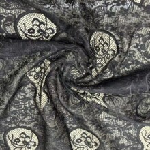 新款单色锦棉蕾丝高品质 无弹 股线 波浪小花 现货销售