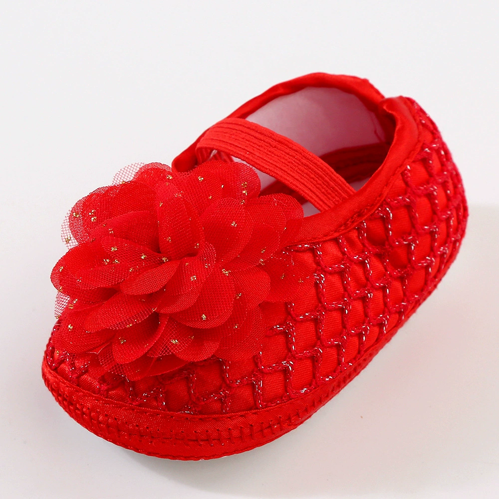 Children's shoes, footwear for new born, universal dress for early age for princess, 0-1 years, soft sole, flowered
