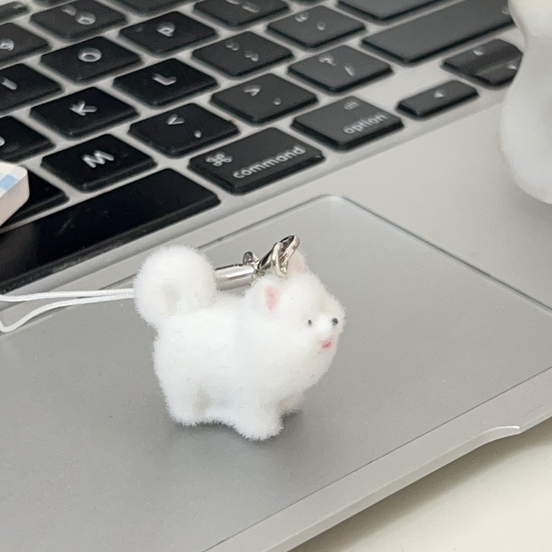 立体的なかわいい植毛子犬楽しいキーホルダー漫画甘いバッグペンダントカップル親友ギフトアクセサリー|undefined